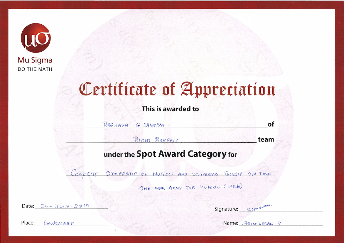 spot award